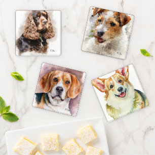 Medium Dog Mix Coaster Set