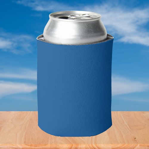 Medium Electric Blue Solid Color Can Cooler