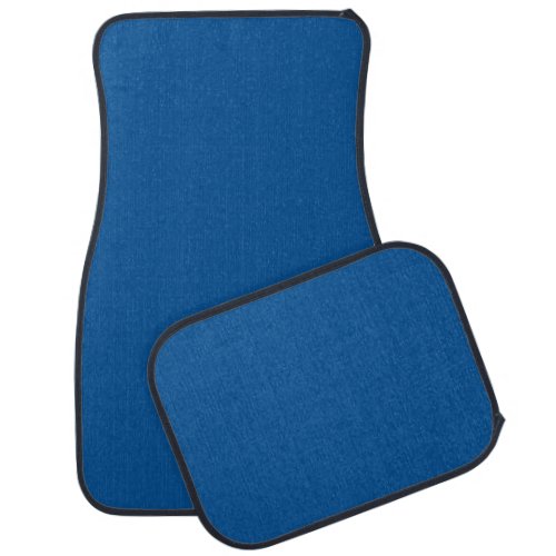 Medium Electric Blue Solid Color Car Floor Mat