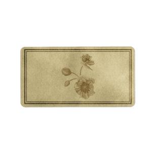Medium Floral Apothecary Label