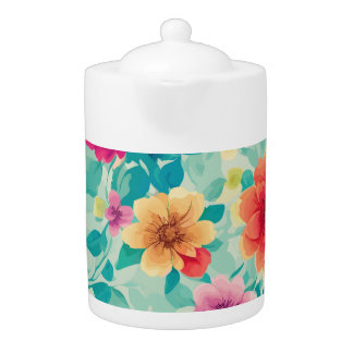 Medium Floral Teapot