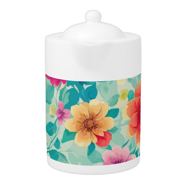 Medium Floral Teapot (Front)