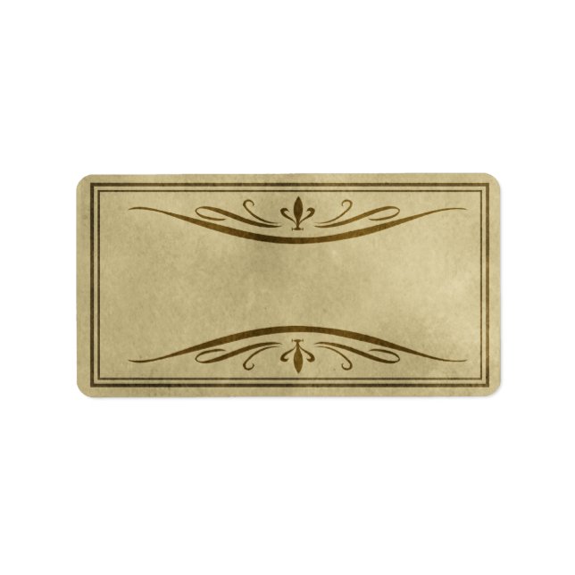 Medium Flourished Apothecary Label (Front)