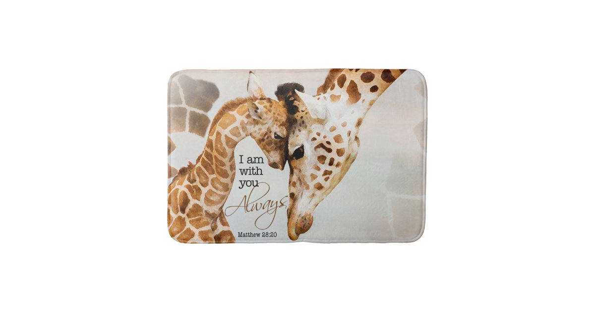Medium giraffe bath mat | Zazzle