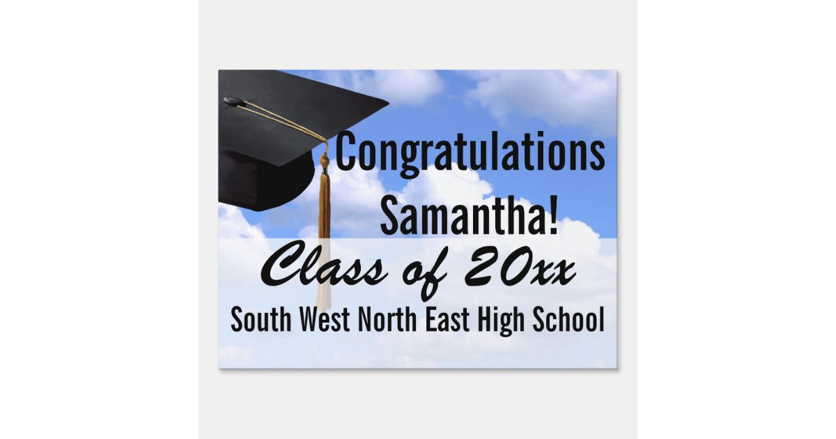 medium graduation yard sign