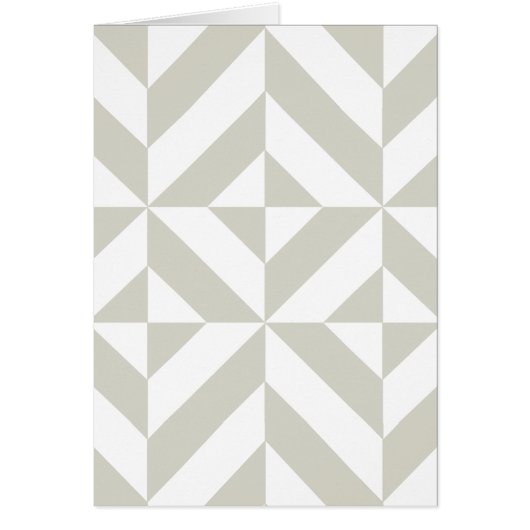 Medium Gray Geometric Deco Cube Pattern (Front)