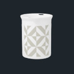 Medium Gray Geometric Deco Cube Pattern Beverage Pitcher<br><div class="desc">This abstract,  geometric cubed pattern will add vibrance and classic flair to any home or office decor. Always ready for you to personalize with your name and/or your loved one's name,  as well.</div>