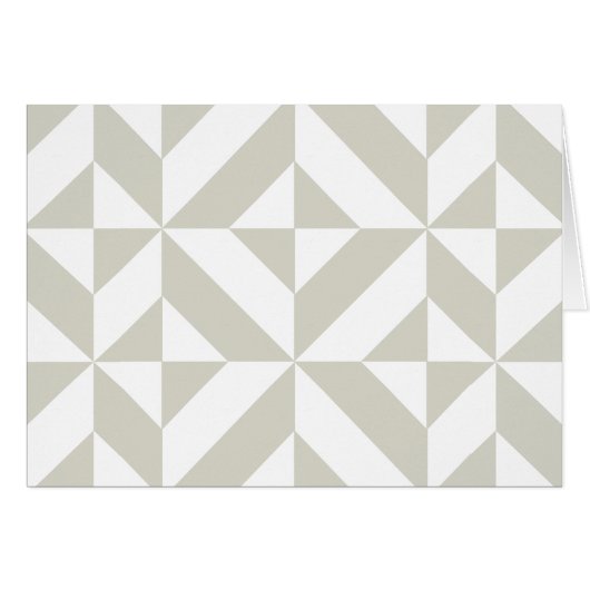 Medium Gray Geometric Deco Cube Pattern Cards (Front Horizontal)