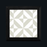 Medium Gray Geometric Deco Cube Pattern Keepsake Box<br><div class="desc">This abstract,  geometric cubed pattern will add vibrance and classic flair to any home or office decor. Always ready for you to personalize with your name and/or your loved one's name,  as well.</div>