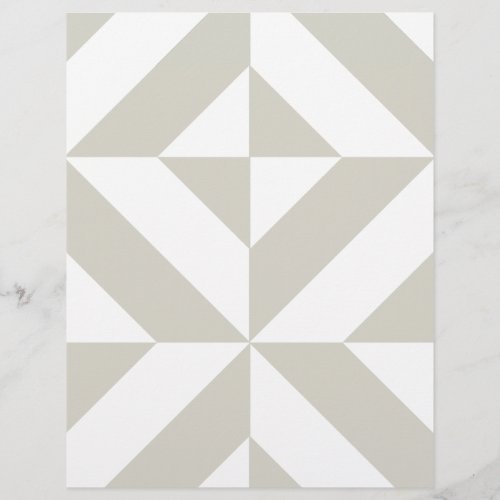 Medium Gray Geometric Deco Scrapbook Paper