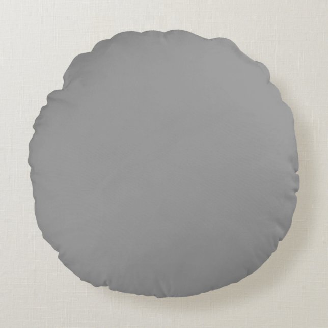 medium grey Solid plain color pillow (Front)