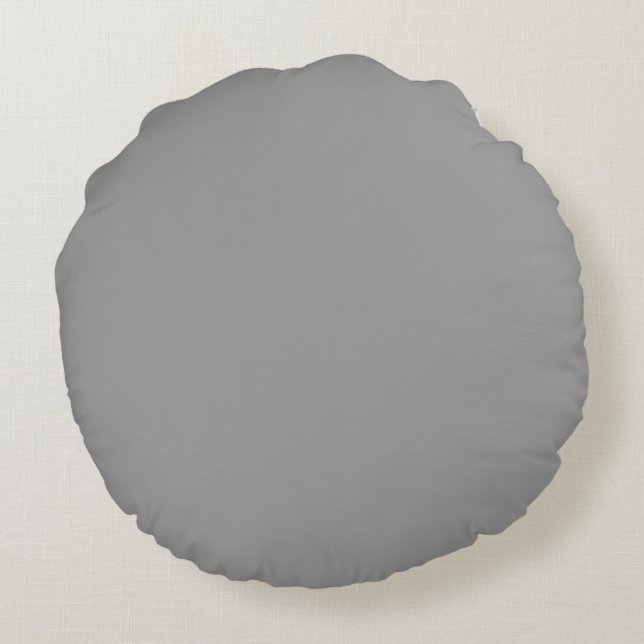 medium grey Solid plain color pillow (Back)