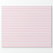 Medium Light Pink and White Stripes Wrapping Paper (Flat)