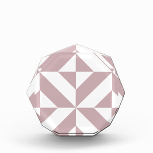 Medium Mauve Geometric Deco Cube Pattern Award