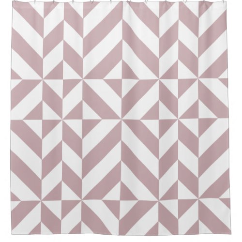 Medium Mauve Geometric Deco Cube Shower Curtain