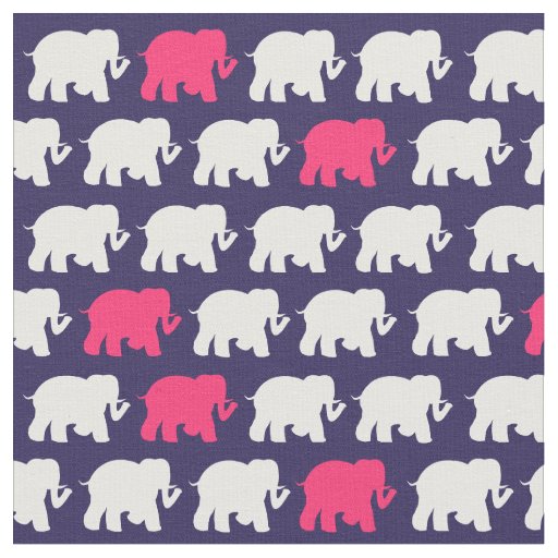 Medium Navy elephants fabric