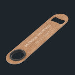 Medium Oak Brown Classy Chic Wood Grain Pattern Bar Key<br><div class="desc">Modern contemporary but rustic light brown colored wood grain pattern look design with room to customize or personalize with name and date, or limited text, of your choice. Fun keepsake gift, party favor and personal memento for special events and occasions such as an anniversary, bachelor party, Christmas stocking stuffer, and...</div>
