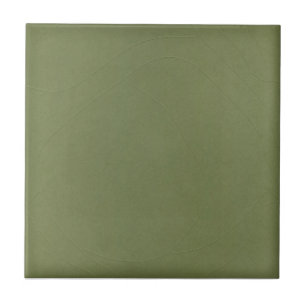 Medium Olive Green Faux Aged Finish Reproduction Ceramic Tile