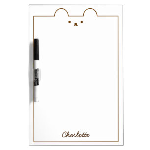 Medium Personalized Bear Dry Erase Board