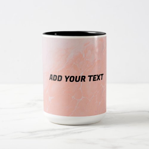 Medium pink  color marbel Two_Tone coffee mug