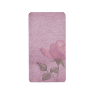 Medium Pink Rose Apothecary Label