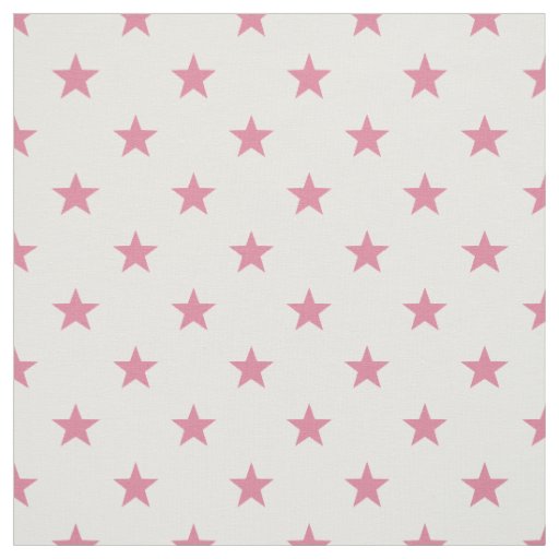 Medium Pink Stars (small scale) Fabric