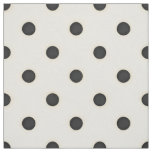 Medium Polka Dots Black &amp; Antique White Fabric