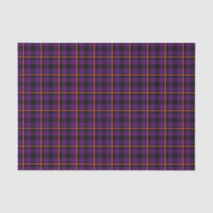 Medium Purple & Orange Tartan 02 Tissue Paper