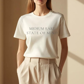 Medium Rare State of Mind Steak Lover Carnivore Tri-Blend Shirt