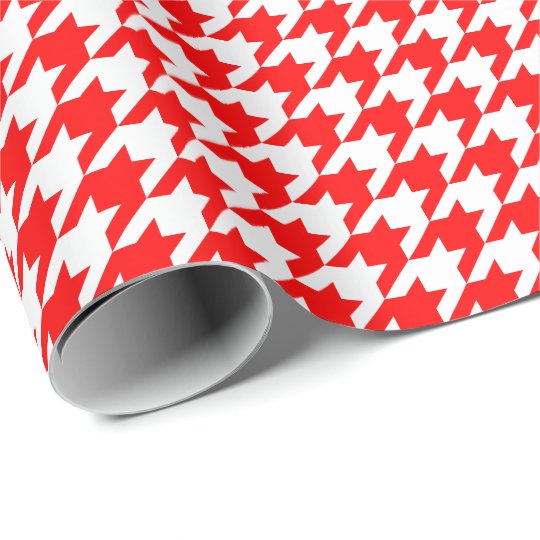 red and white houndstooth wrapping paper