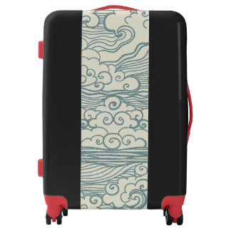 MEDIUM ROLLING SUITCASE JAPANESE CLOUD PATTERN