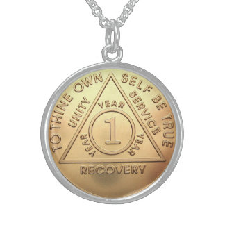 Medium Round Sterling Silver Necklace