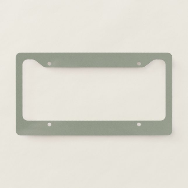 Medium Sage Green Solid Color Pairs 424-4DB License Plate Frame (Front)