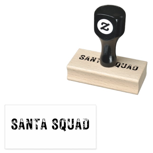 Medium SANTA SQUAD Rubber Stamp (Stamped)