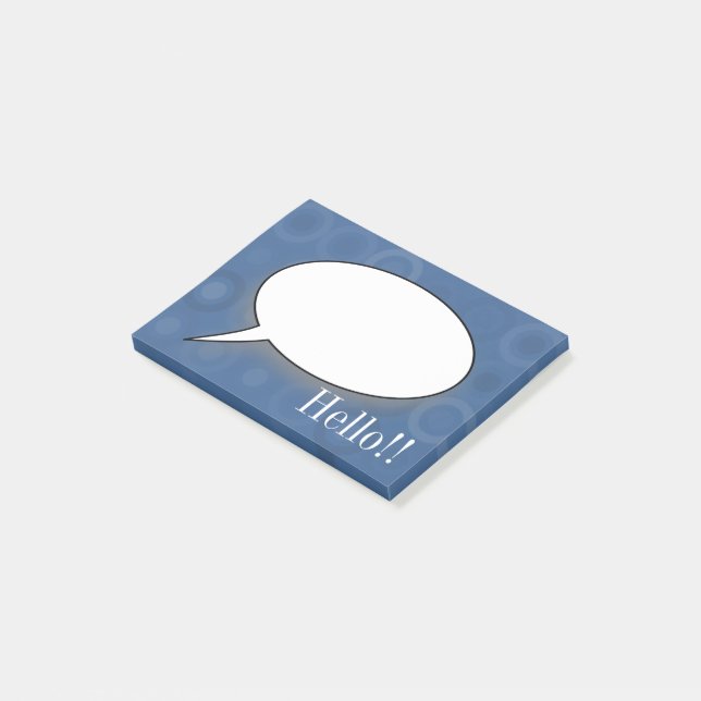 Medium Shades of Blue Circles Post-it Notes (Angled)