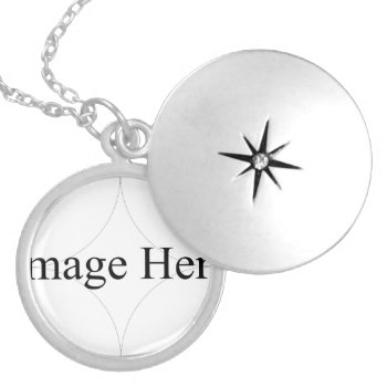 Medium Silver Plated Round Locket by StormythoughtsGifts at Zazzle