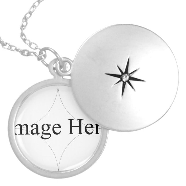Medium Silver Plated Round Locket (Front)