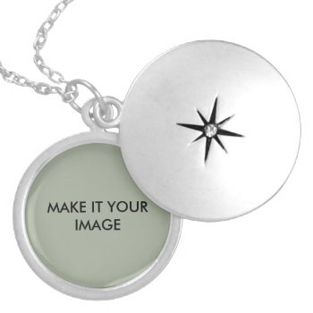 Medium Silver Plated Round Locket by jabcreations at Zazzle