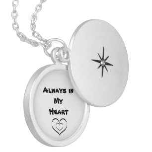 Medium Silver Plated Round Locket Necklace