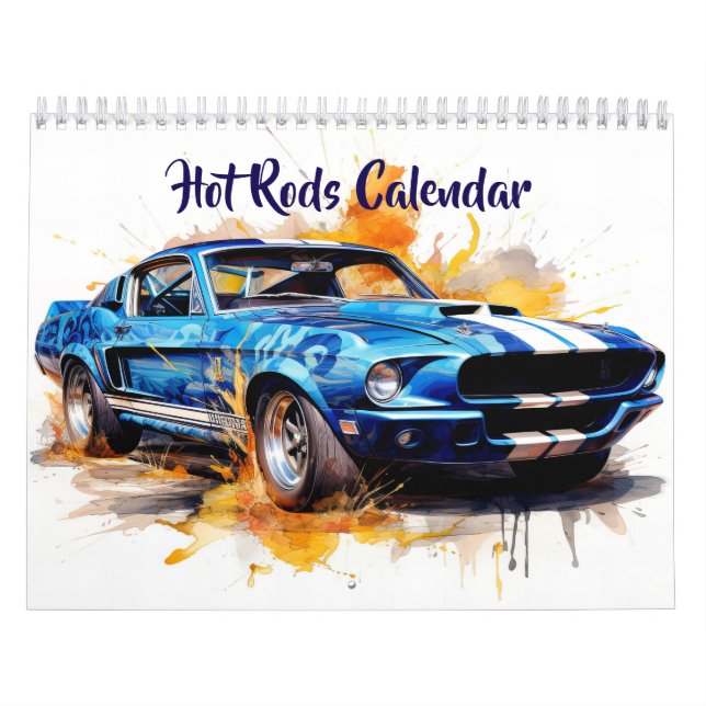 Medium Size Hot Rods Calendar (Cover)