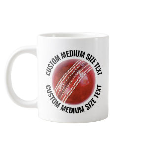 Medium Size Personalized Text Cricket Ball Custom Giant Coffee Mug