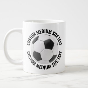 Medium Size Personalized Text Giant Soccer Mug