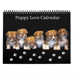 Medium Size Puppy Love Calendar