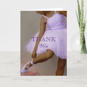 Medium Skin Ballerina Purple Green or Blue Tutu Card