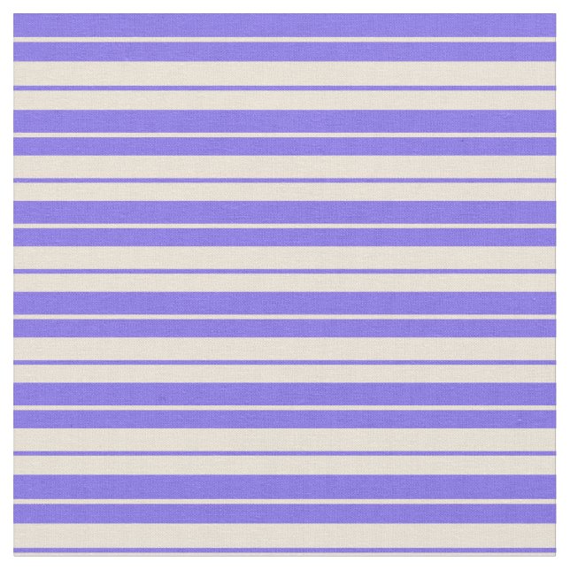 Medium Slate Blue and Bisque Stripes Fabric (Close Up)