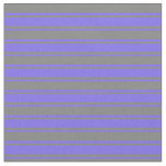 [ Thumbnail: Medium Slate Blue and Gray Colored Lines Fabric ]