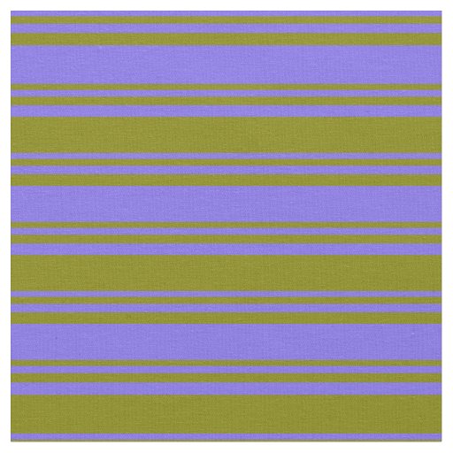 Medium Slate Blue and Green Striped Pattern Fabric