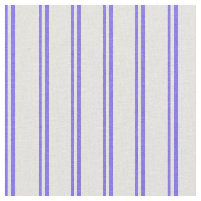 Medium Slate Blue and Light Cyan Lined Pattern Fabric (Close Up)