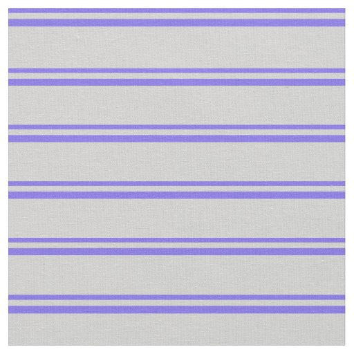 Medium Slate Blue and Light Grey Stripes Fabric