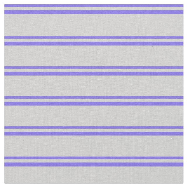 Medium Slate Blue and Light Grey Stripes Fabric (Close Up)